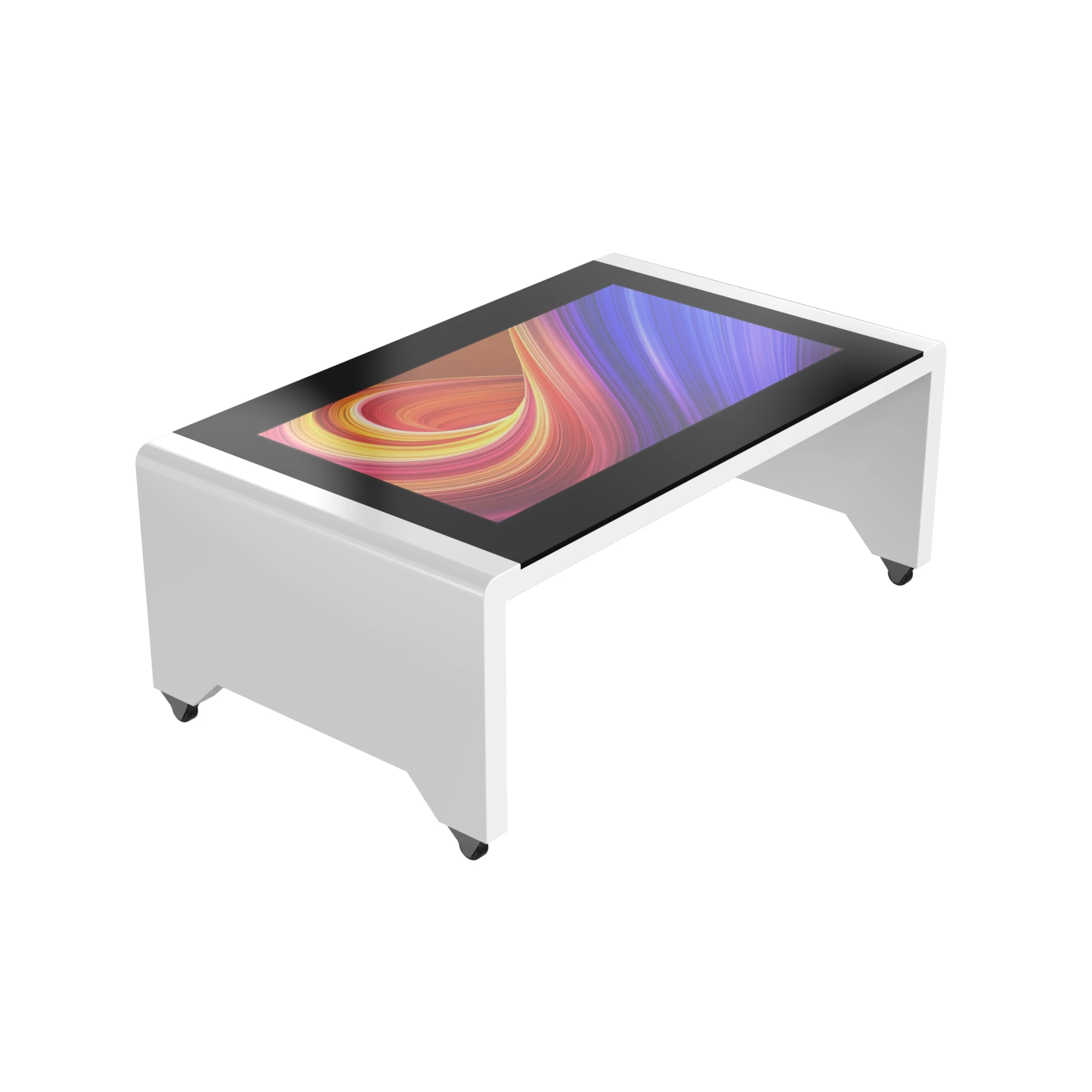 43 inch 4K kids smart table multi touch screen Interactive touch table with moving wheels