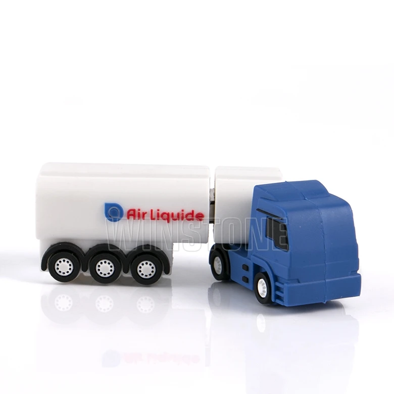 Custom High Speed 3D Soft PVC Cute Truck Car 128GB 32GB USB Flash Disk Driver for corporate Gifts from Sedex 4P factory