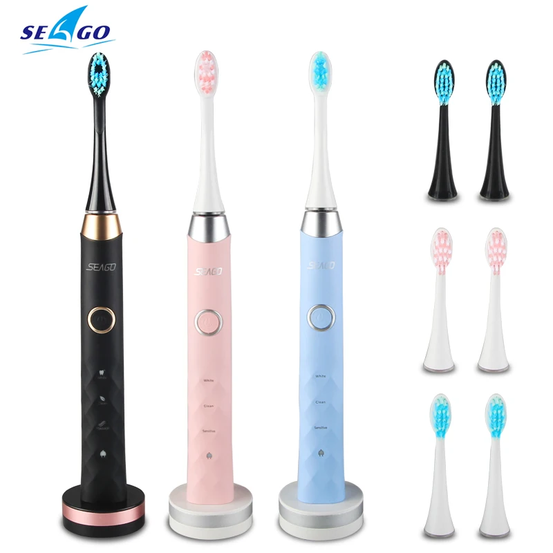 SEAGO Wholesales manufacturer SG987 Top model Rechargeable Electric Sonic Toothbrush