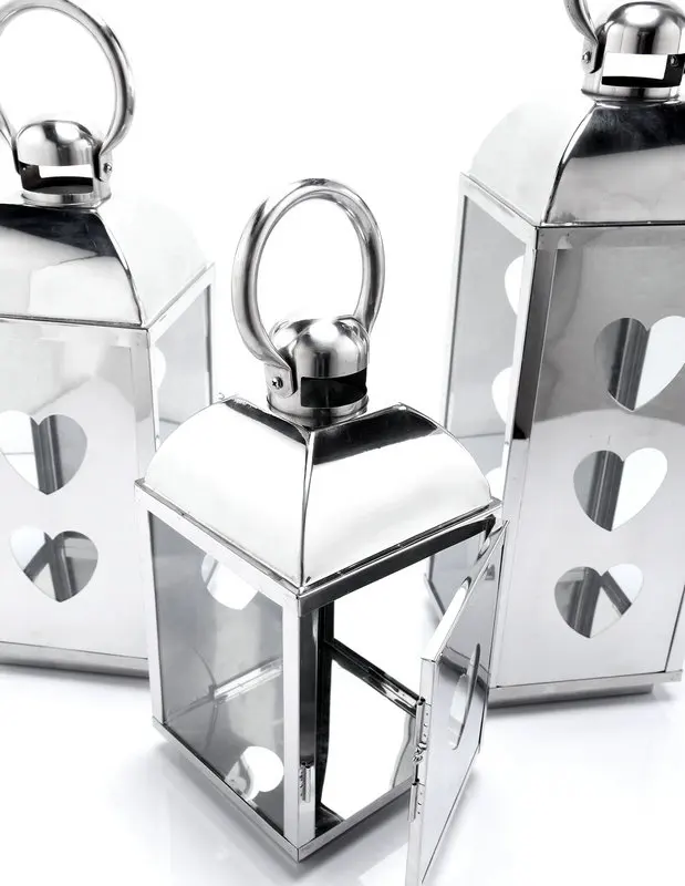
Outdoor Home Decoration Luxury Metal stainless steel candle lantern for Garden 