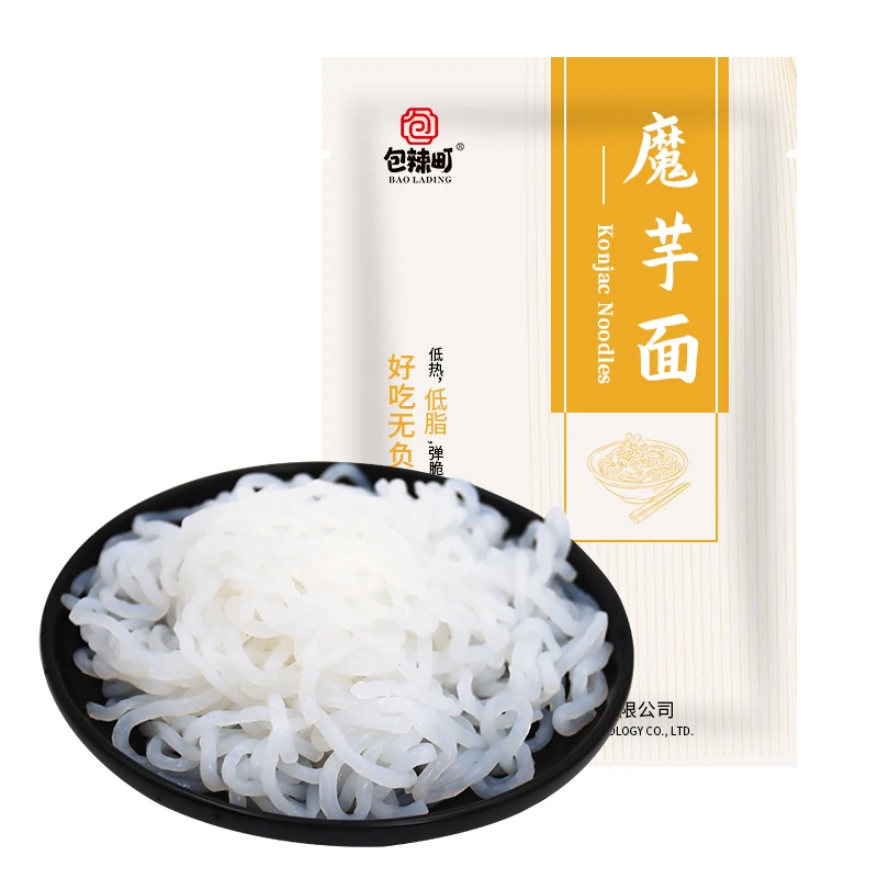 Chinese manufacture direct sale konjac noodle low fat DF contained meal substitute