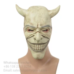 2022 Thriller Movie The Black Phone Cosplay Latex Mask Halloween Party Horror Grabber Mask Black Phone Mask