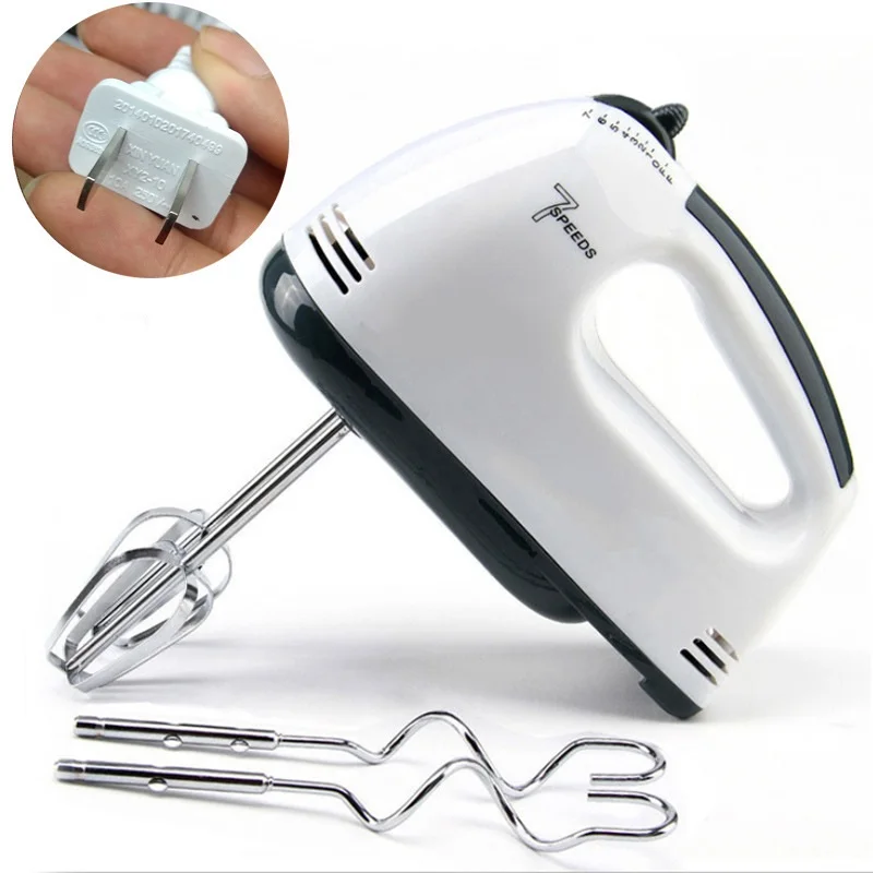 7-Speed 110V/220V 120W Electric Hand Mixer Hand Blender for Whipping Mixing Cookies Cakes Eggs Dough Egg Beater