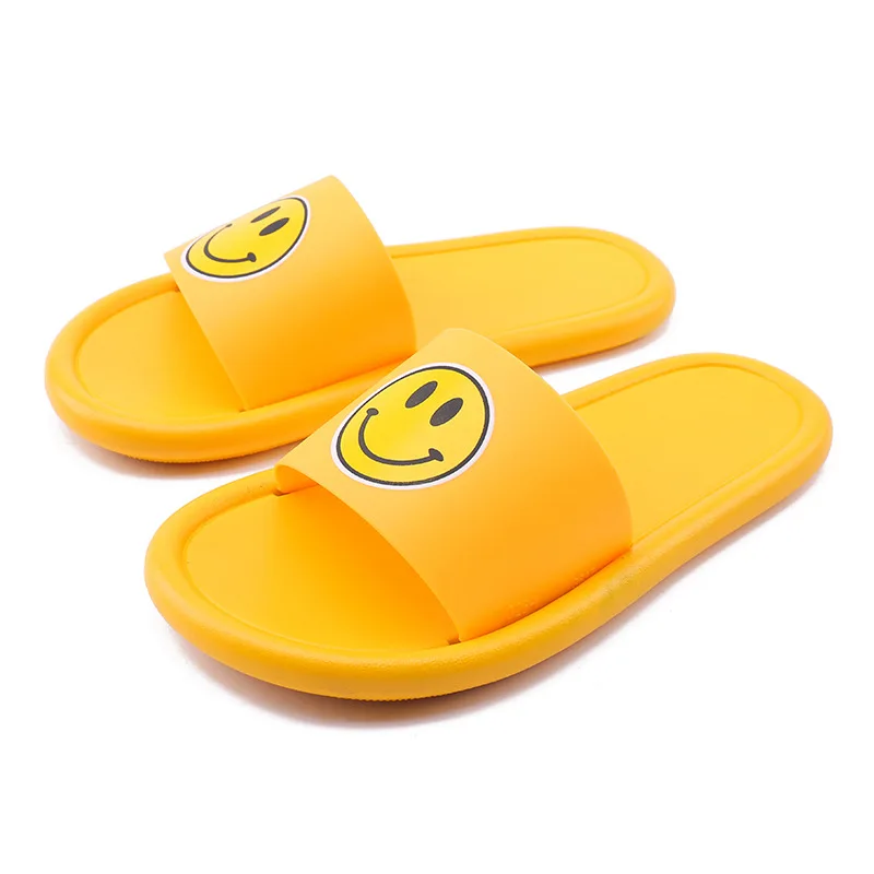 
Wholesale summer beach slides flat ladies bathroom indoor outdoor smiley slipper smile face slippers for women 