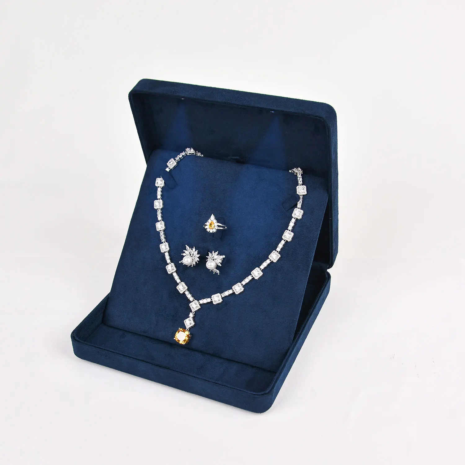 Wholesale Luxury Earring Necklace Box Premium Jewelry Ring Box Packaging Led Jewelry Box With Logo