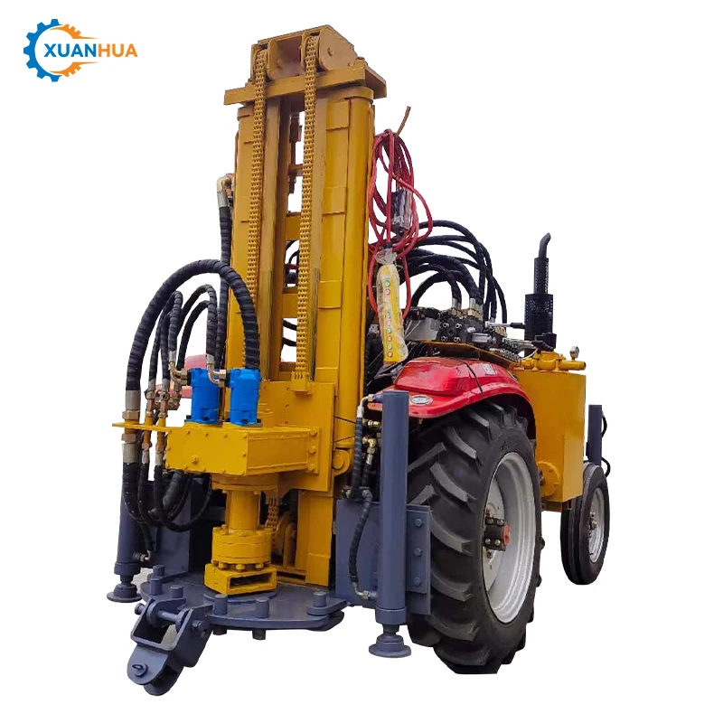 excavator bore pile drilling machine tractor type diesel engine hydraulic borehole water well drilling rig machines