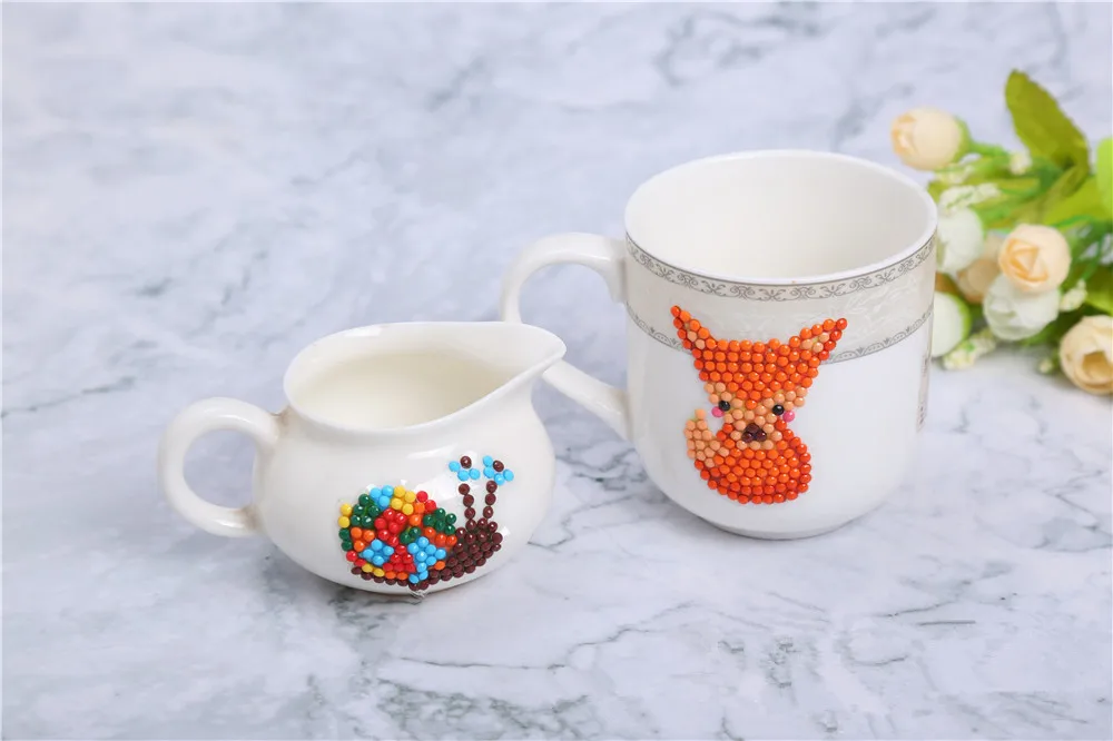 DIY шаблоны с животными, алмазная вышивка для детей, круглая Алмазная картина, наклейка, Рождественский комплект