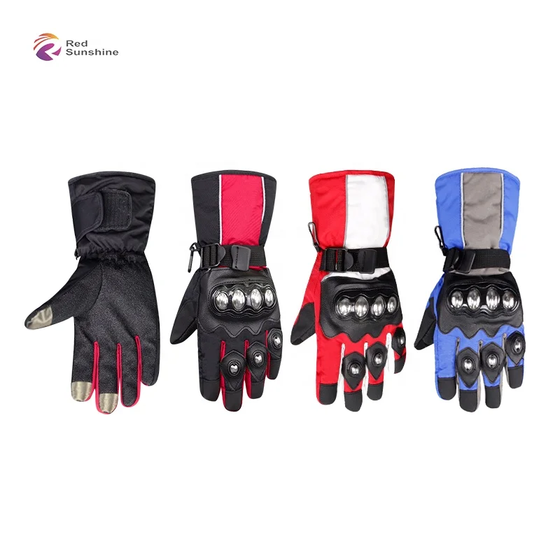 Ski Gloves Winter Hiking Unisex Waterproof Soft Cotton Snow Keep Warm Snowmobile Skiing Gloves Leather