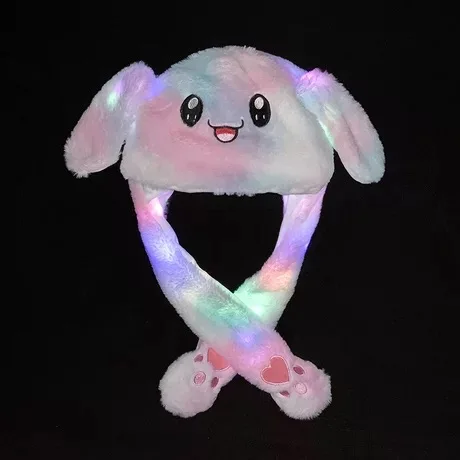 Bunny Hat Moving ears Plush Cute Cap Making Funny Hats Plush Rabbit Hat Factory