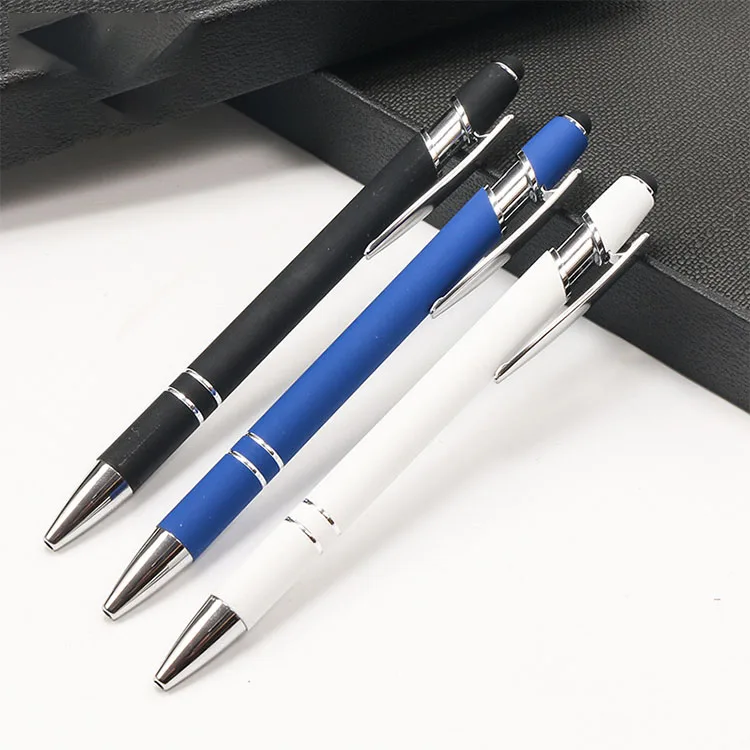 New Arrival Stylus Pen For Touch Screens Ball Point Pen Writing Soft Touch Stylus Metal Ballpoint Pen