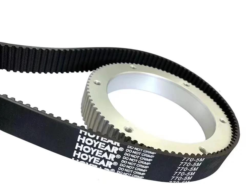 Black Timing Belts P5M P8M P14M Industrial Rubber Belts