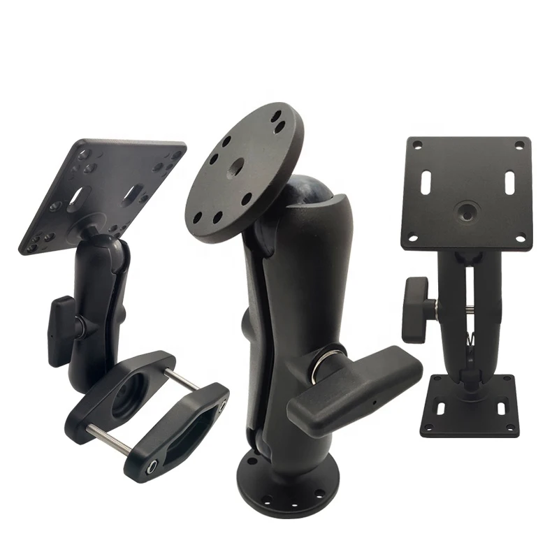 Compact monitor bracket truck pole mount reversse thread ball 1.5 inch round ball base screw pc tablet car mount holder for ram