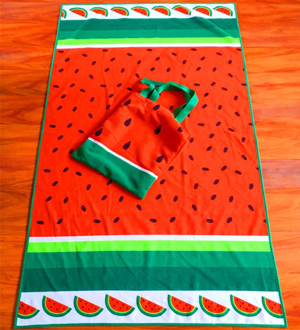 Custom design printed beach towel with pillow