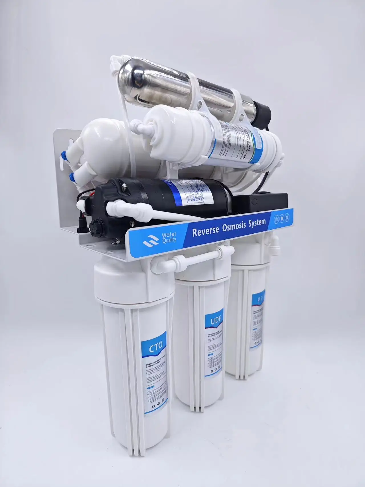 CE 75 GPD High Flow 6 Stage UV Dispenser Machine Water Tank Under Sink Filter System Electric Portable RO Water Purifier Machine