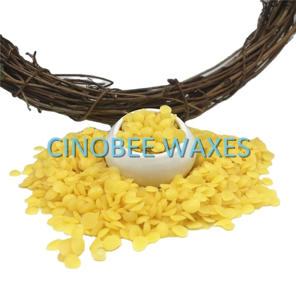 Косметические бусины из пчелиного воска (желтого и белого)