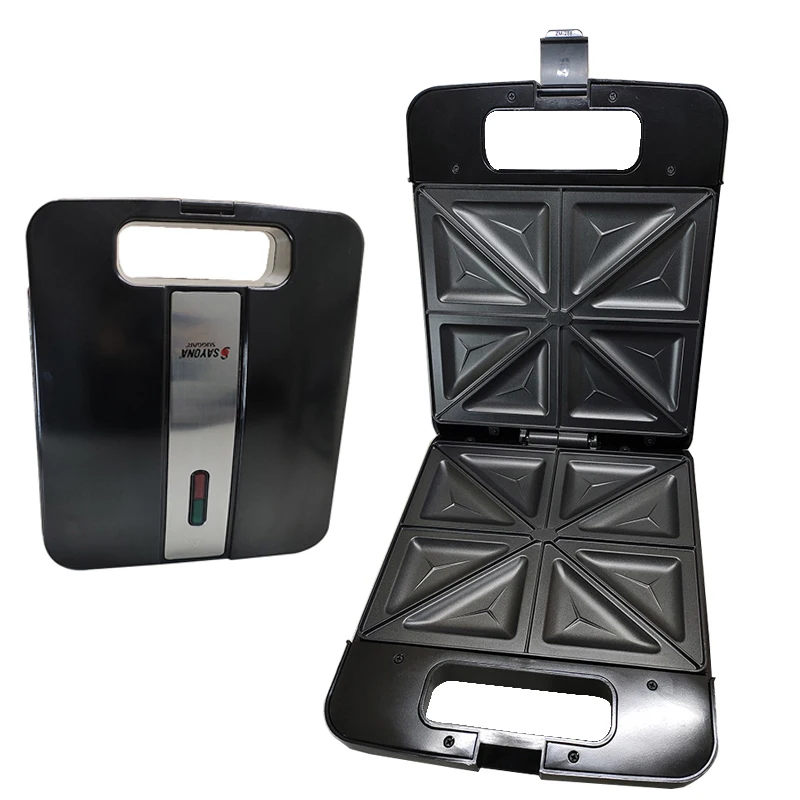 Sandwich Maker Toaster Bread Oven Electric Grill Meat BBQ Steak Hamburger Breakfast Machine Triangle plate