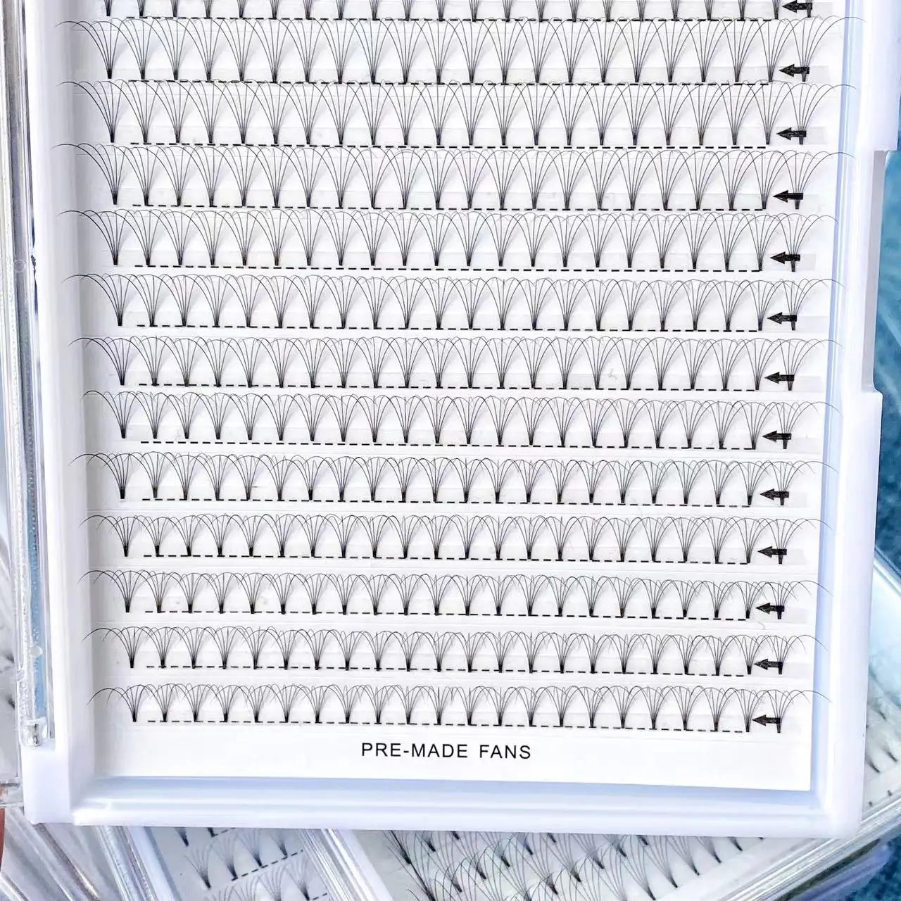 XXL Trays Short Stem Premade Fans 5D Volume Lashes Hylong raw materials eyelash extensions