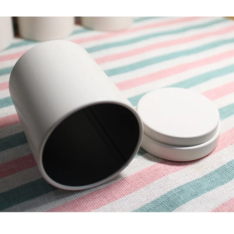 Wholesale Multi Color Paint Cylinder Shape Mini Airtight Tea Storage Tins
