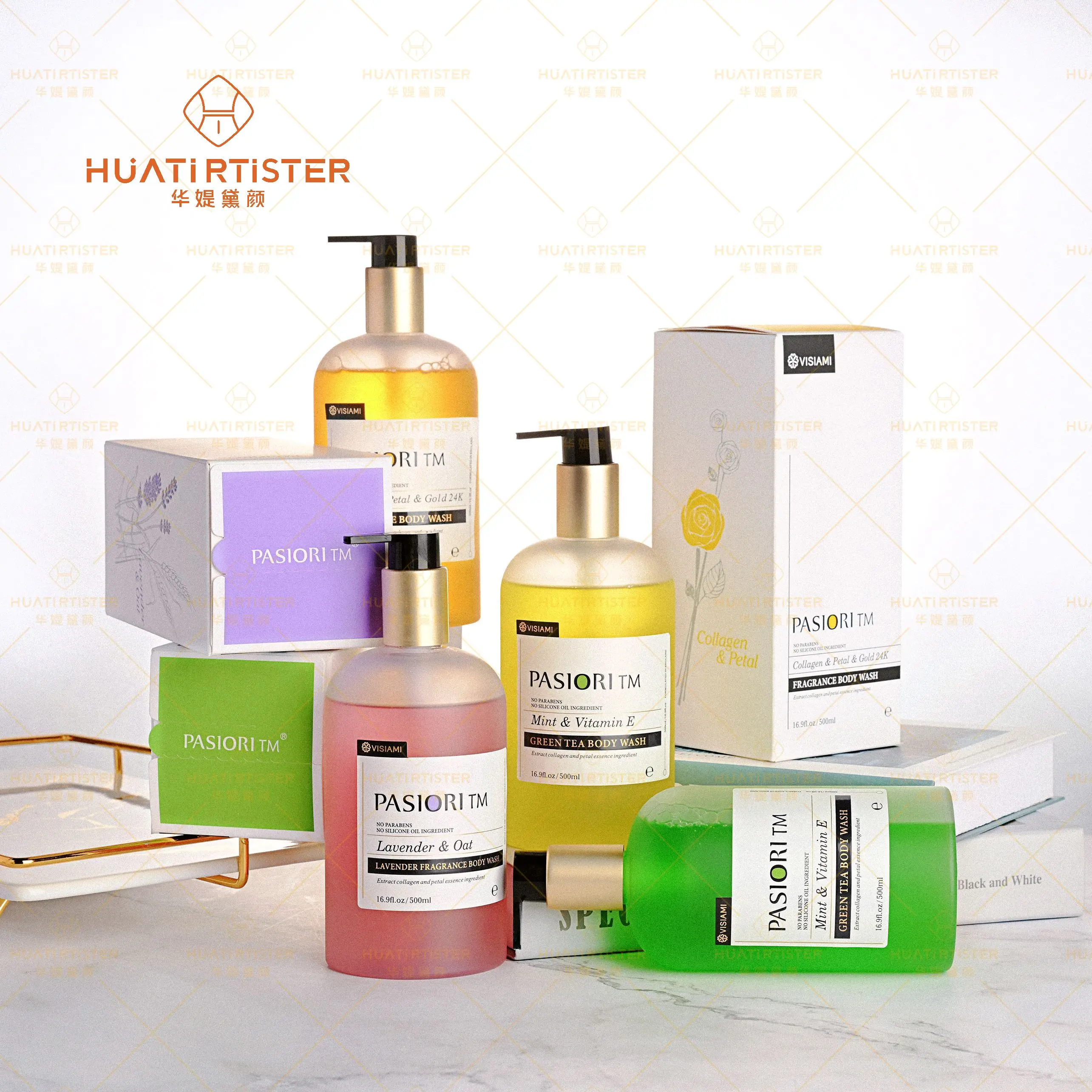 Huati Sifuli RubioAroma для мытья тела масло ши глубокая влага фисташковый крем кокосовое молоко Нежный отшелушивающий гель шоу