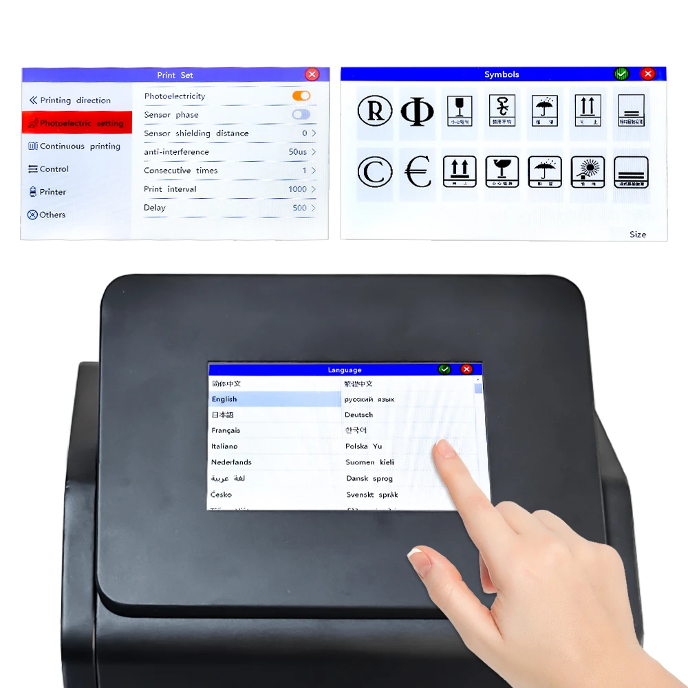 New Arrivals 13.2mm Batch Date Thermal Printer Metal Bags Plastic Coding Machines Food Production Line Online Inkjet Printer