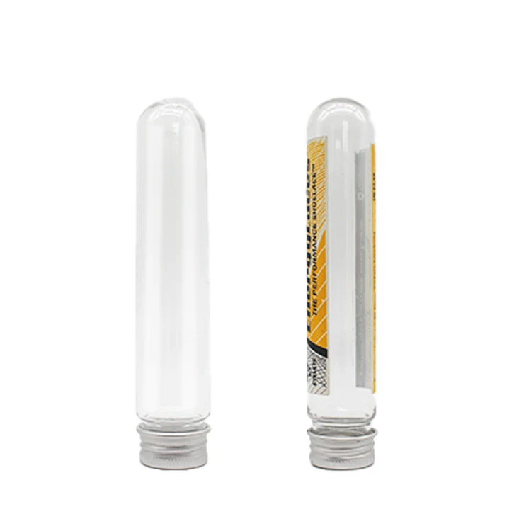 Plastic test tube with plastic screw lid
