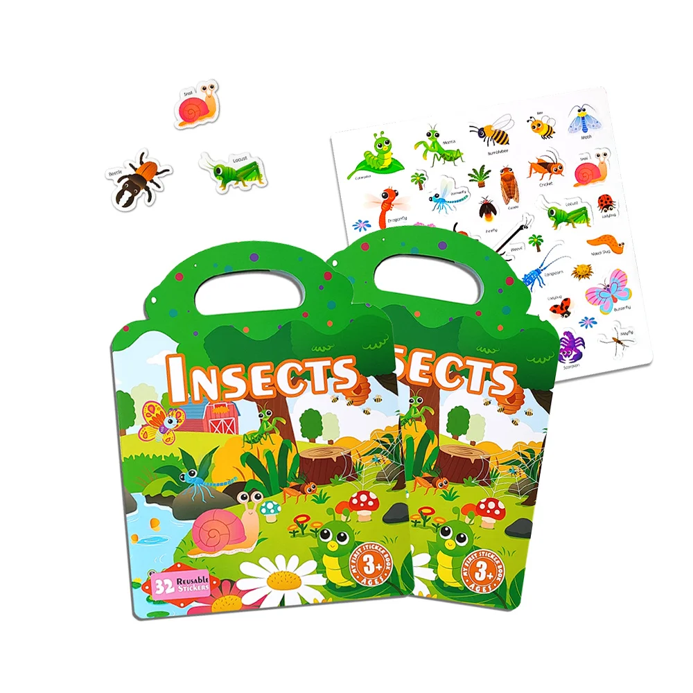 OEM Wholesale TPE Reusable Sticker Books Learning Toys Cute 3d Anime Stickers Waterproof Jelly Stickers For Kids