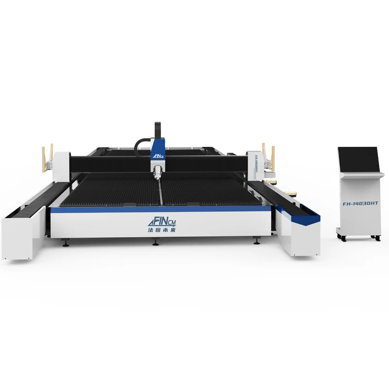 Jinan Fincm Future steel ground rail laser cutting machine 12kw 20kw 30kw for steel fabrication products