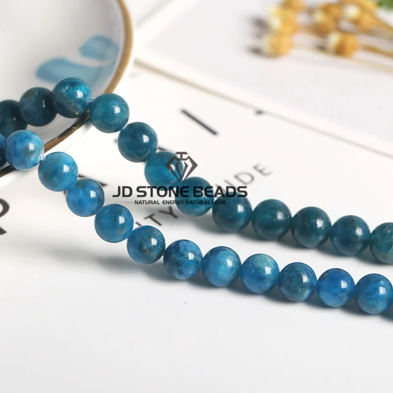 
Natural Faceted Gemstone Round Loose Stone Rough Quartz Genuine Faceted 10Mm Blue Apatite Beads 