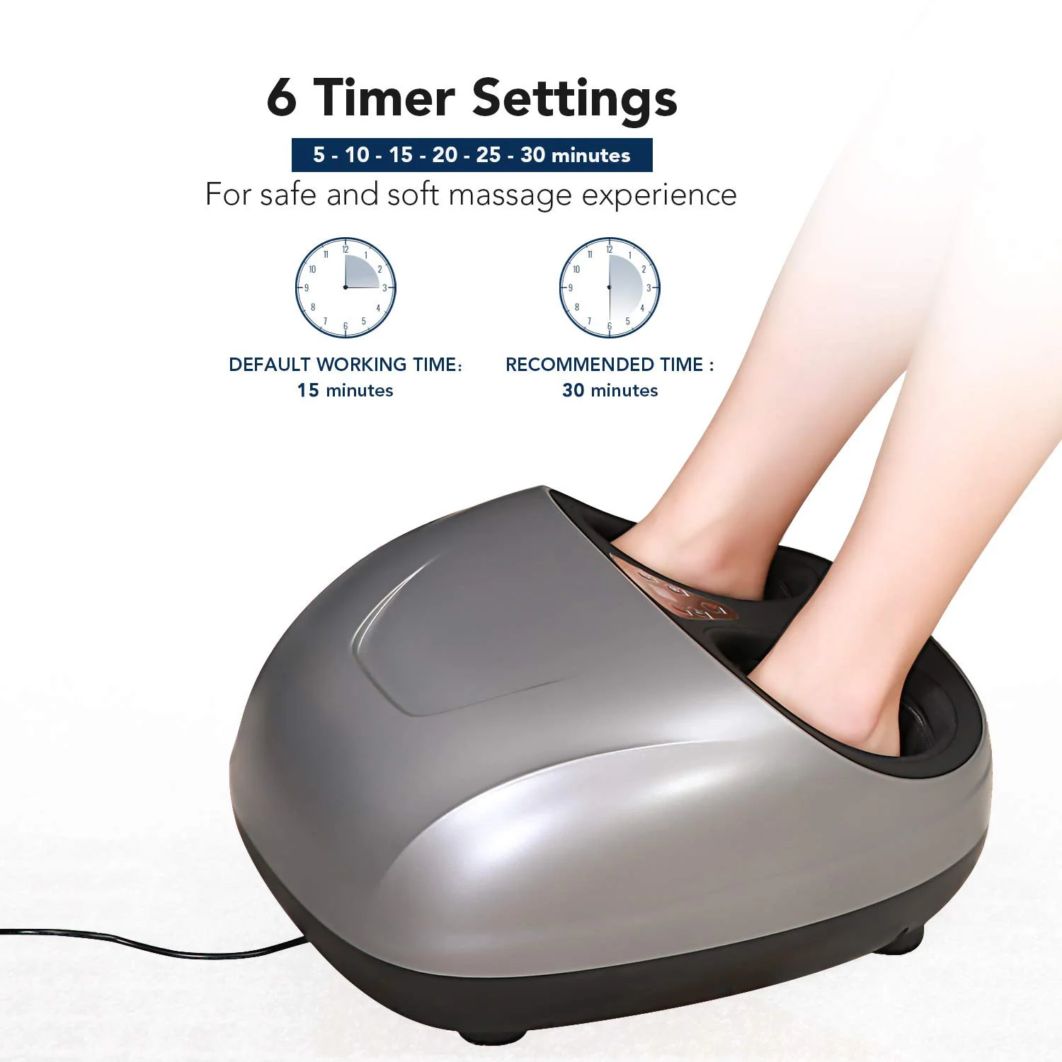 HEALTHPAL OEM ODM Electronic Infrared Heat Blood Circulation Roller Kneading Shiatsu Electric Foot Massager Machine With Airbag
