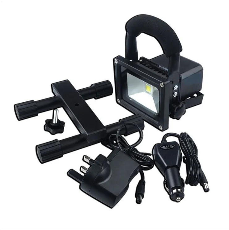 Rechargeable 2000mAh Battery Powered 10W Waterproof LED Flood Spotlights for Outdoor Camping Emergency