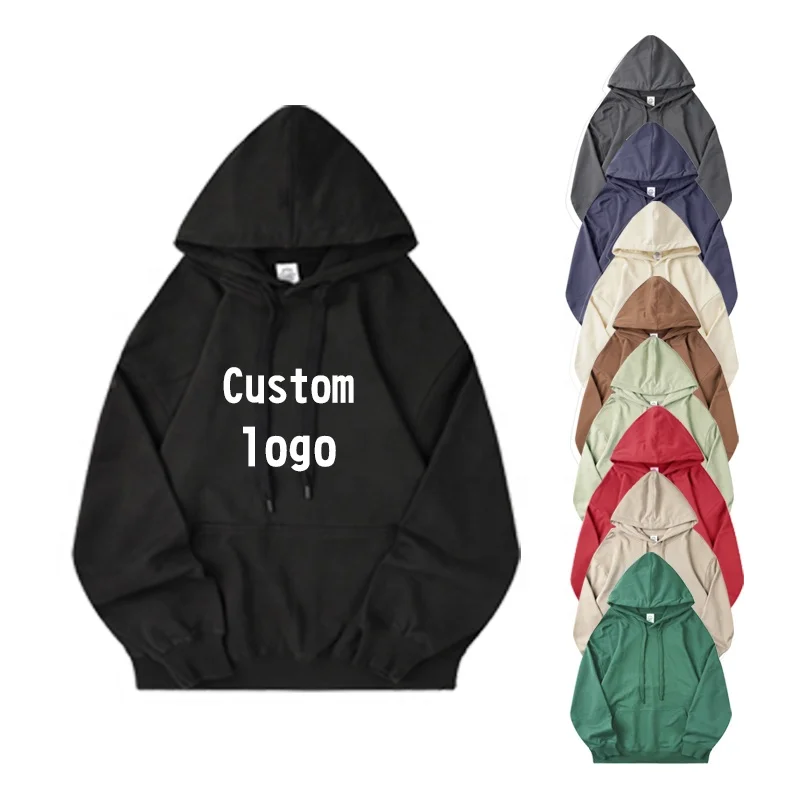 Custom Logo USA Size Unisex Cotton Men Oversized Polyester Sublimation Sweatshirt Blank Hoodies for Sublimation Printing