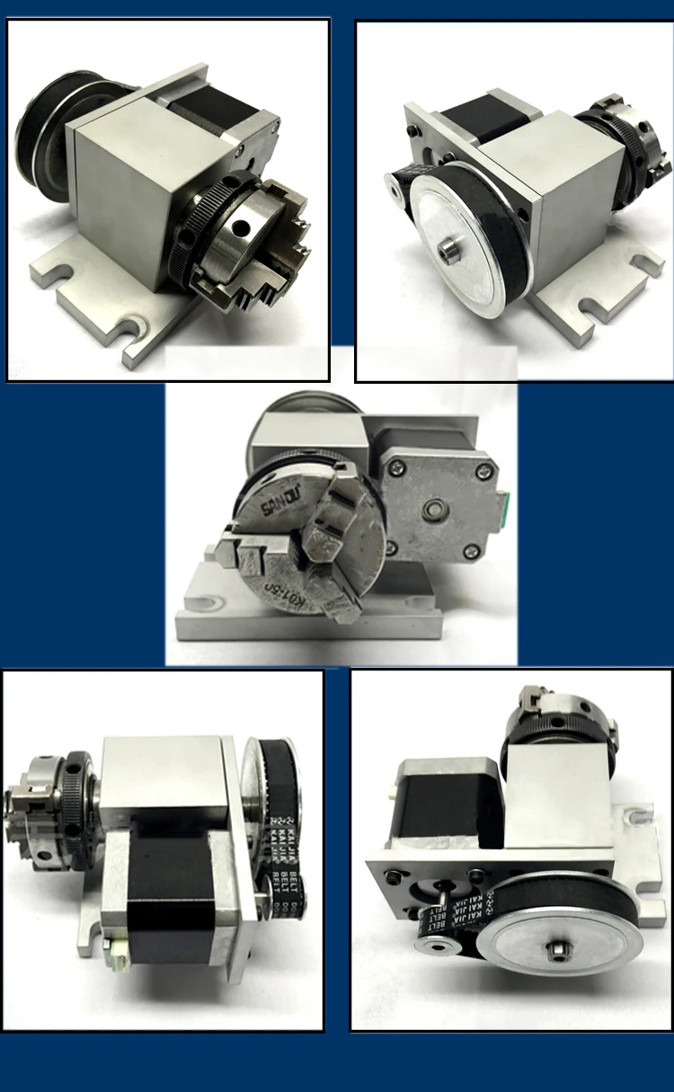 50/63/65 series CNC engraving machine four-jaw chuck rotation axis for CNC milling machine