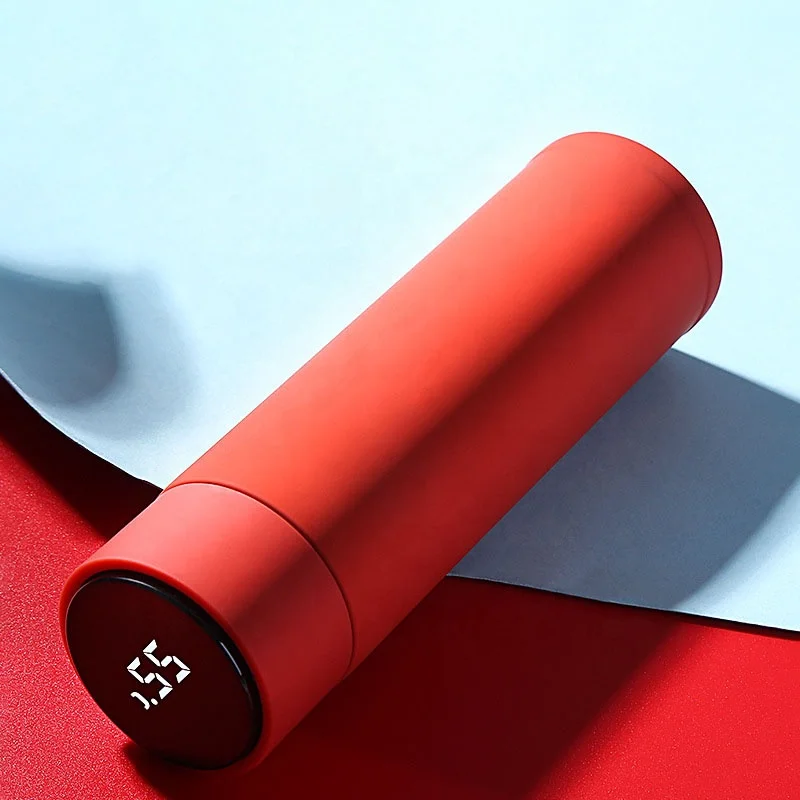 
Hot Sale 450ml LCD Temperature Display Water Bottle With Thermometer, Double Wall Stainless Steel Thermos Vacuum Flasks 