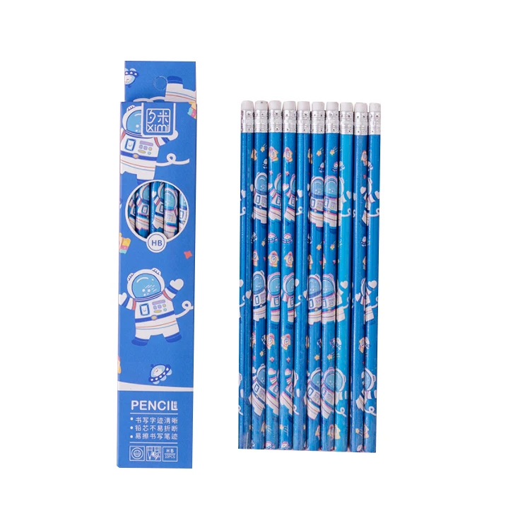 2024 High Quality Custom CMYK Printing Paper Box School Children Stationery Box Pencil Packaging