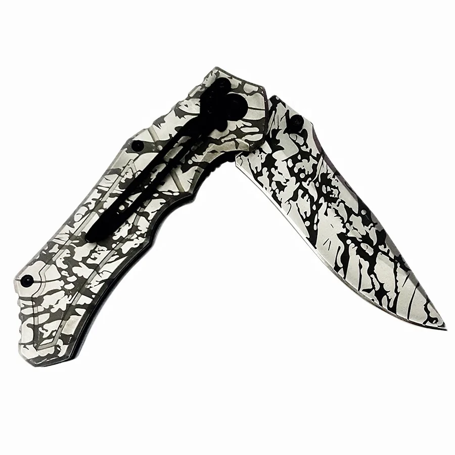 EDC Tactical Pocket 420 Steel Blade Outdoor Essential Self Defense Ring Knife Utility Camping Jungle Folding Adventure Knives