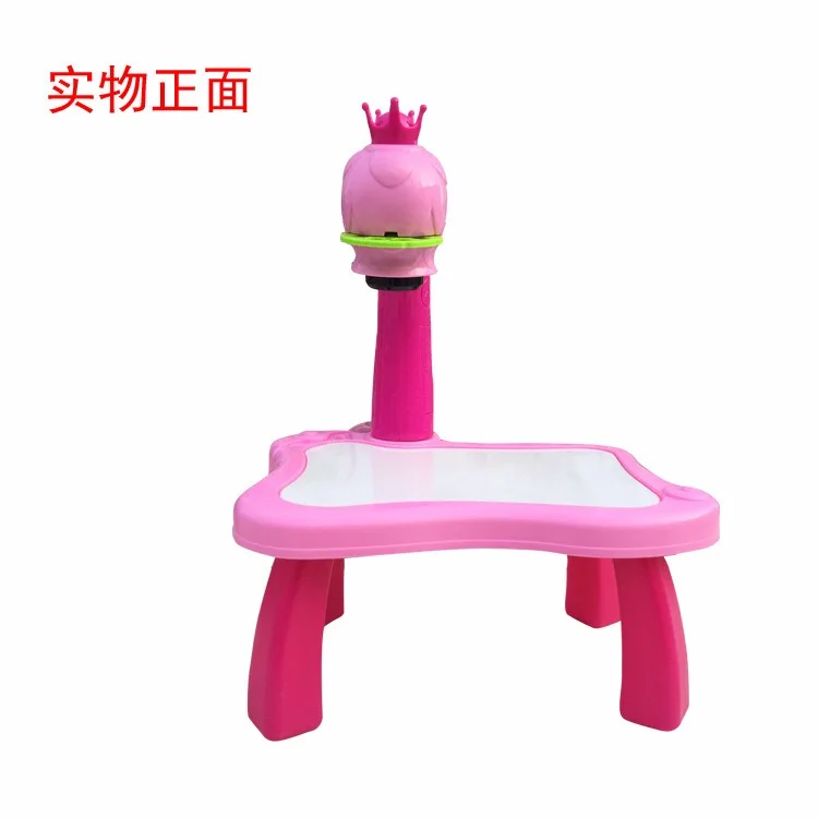 Popular Kids Toy Learning Education Projector Paint Table Children DIY Paint With Free Drawing Pens