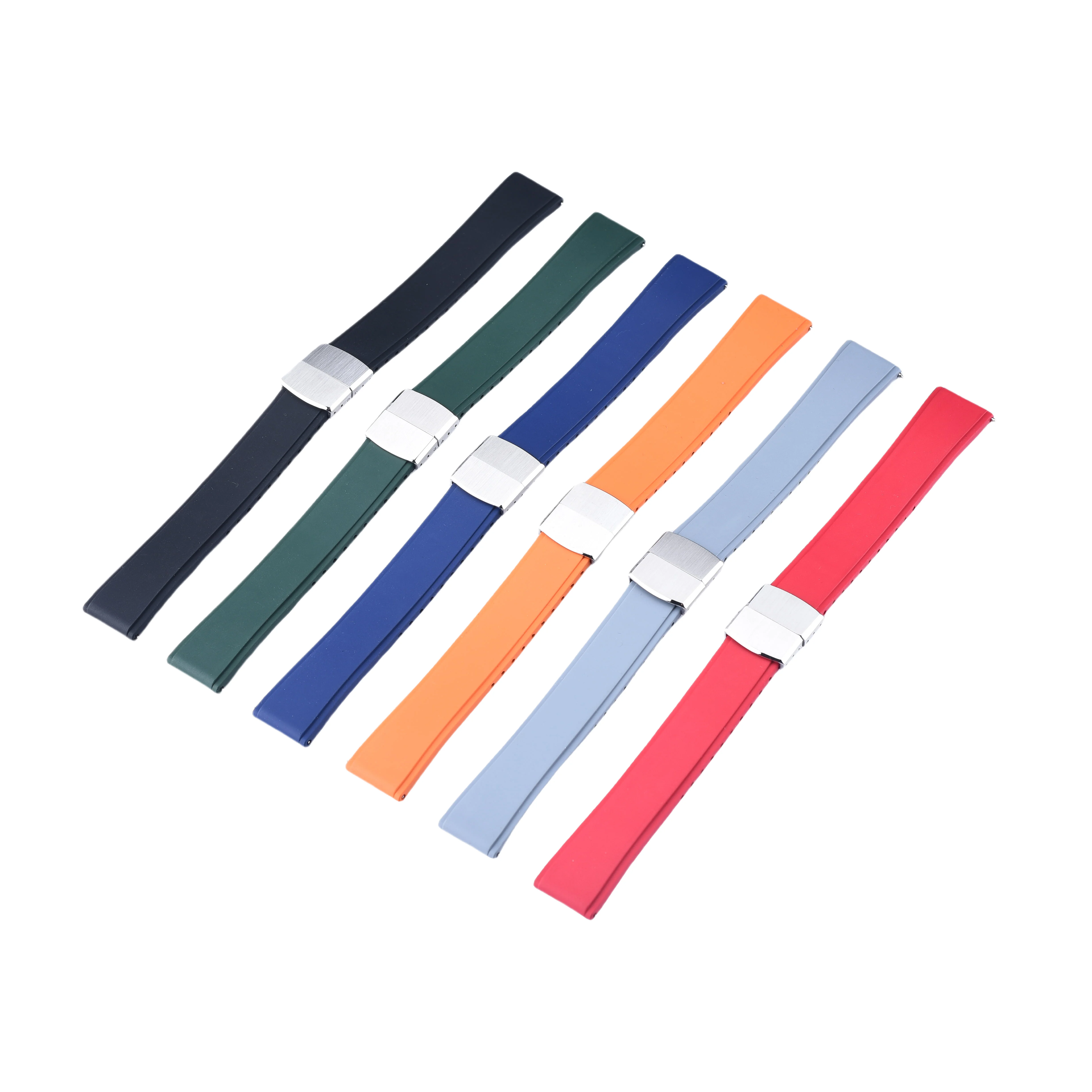 LAIHE CTS Cut To Size Cuttable 19 20 21 22mm Waterproof Sport Quick Release Fluororubber FKM Rubber Watch Bands Strap