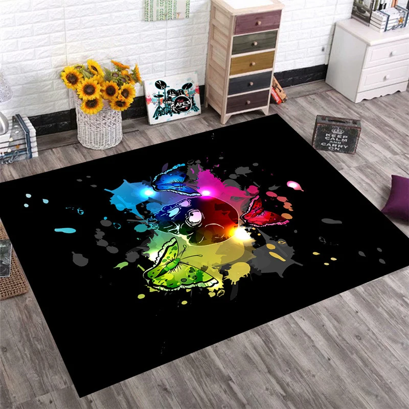 Drum soundproof carpet Music classroom staff mat notes piano keyboard thickened washable mat