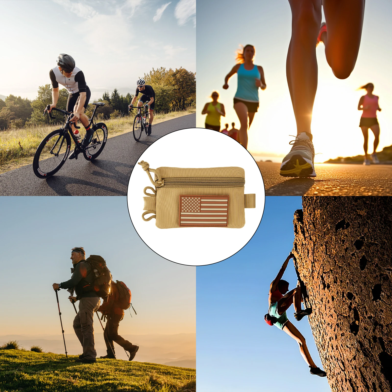 Mini Wallet Key Card Carrier Holder Small Travel Camping Hiking Hunting Accessories Waterproof Waist Bag EDC Tactical Pouch Bag