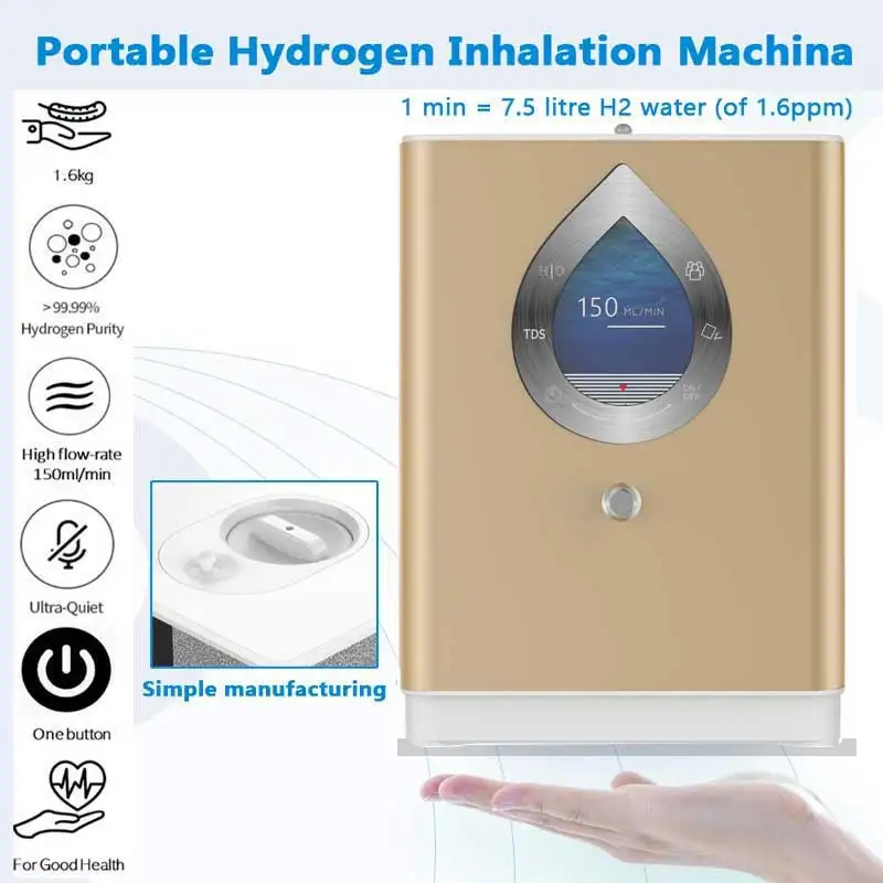 Household 150ml hho inhalation machine hydrogen water generator portable