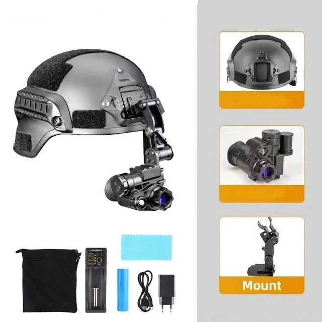 Full Dark Use  120M 1080P CMOS Helmet Mounted Night Vision Monocular Camera