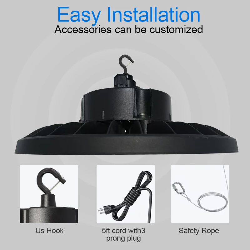 Modern Led High Bay Light Garage Led Light High Bay 100W 120W 150W 200W 240W 3CCT and 3Power High Bay Light for Warehouse