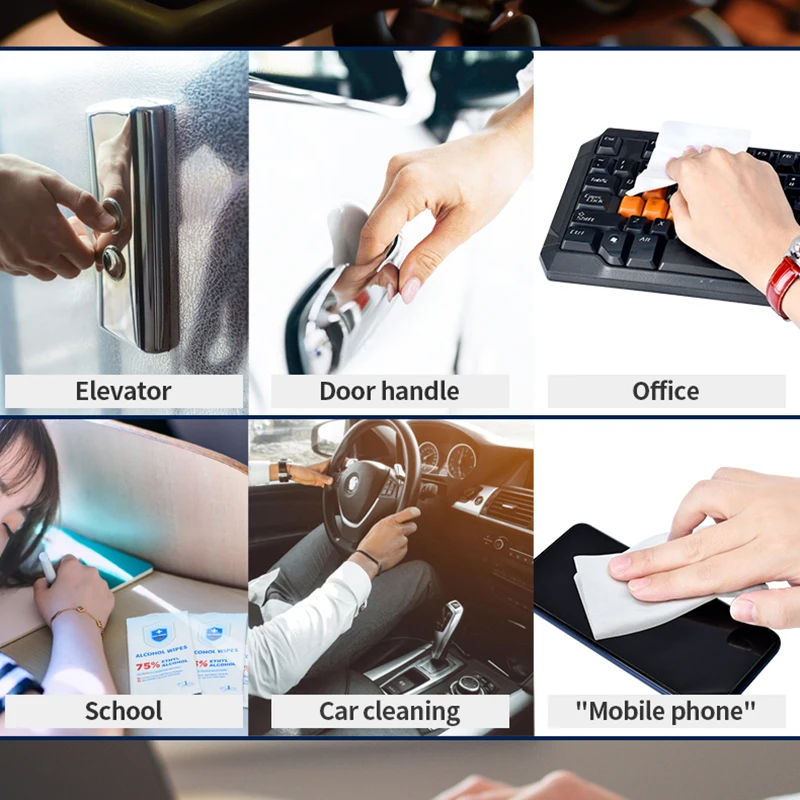 Non-Woven Fabric Customized 70% Isopropyl Alcohol Pad Medical Wipes