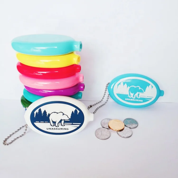 Promotional Logo Printed Small PVC Coin case Purse