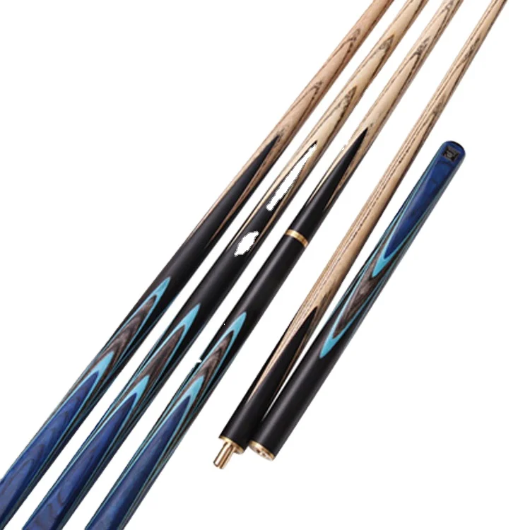 High Quality Handmade Custom Snooker 3 / 4 Jointed Ebony Solid Wood Cue