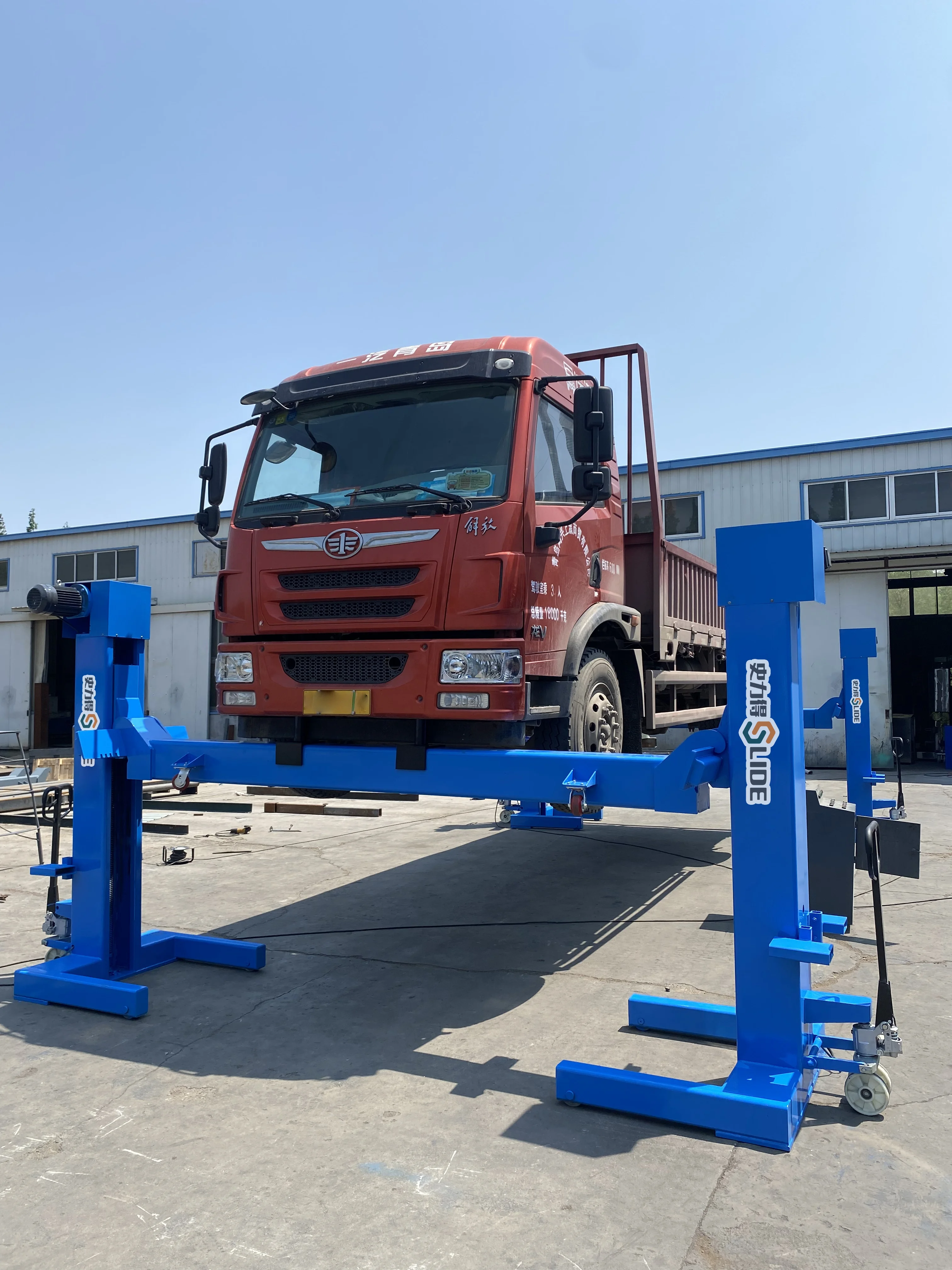 SLD heavy duty 4 post car lift heavy duty automotive truck lift heavy duty car jack lift hydraulic floor 7.5 ton