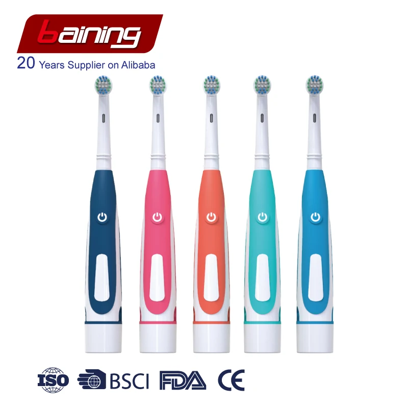 OEM приватный лэйбл HL-168 с питанием от батареи электрическая зубная щетка для всего тела водонепроницаемую конструкцию со сменная насадка для зубных щеток