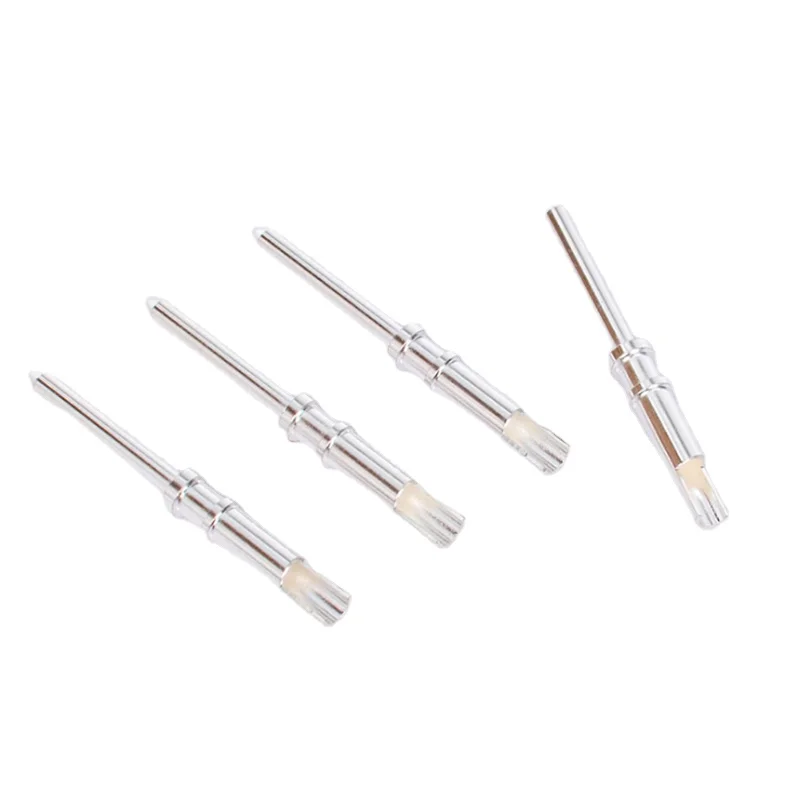 
4 Welding Copper Pillar Pin Connector Soldering Cup Silver-plated Aviation Plug Pin For Car Charger 