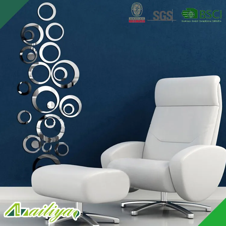 Environmentally Friendly Factory Production Widely Used Custom Sofa Wall Mirror Sticker