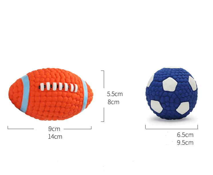 Высококачественные латексные пищалые шарики для чистки зубов интерактивные игрушки для собак